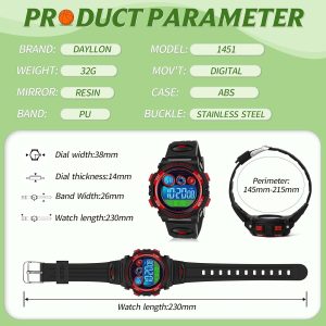 Digital Outdoor Sport Waterproof Watches Stopwatch Wristwatch - Image 4