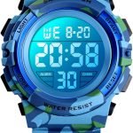Sports Watch , Boy Waterproof Casual Electronic Quartz 7 Colorful Led Watches