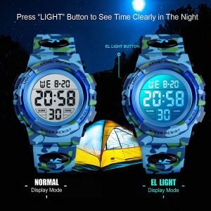 Sports Watch , Boy Waterproof Casual Electronic Quartz 7 Colorful Led Watches - Image 2