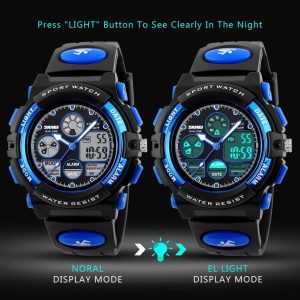 Kids Sports Watch Waterproof Boys Multi-Function Digital Wristwatch LED Alarm Stopwatch - Image 2