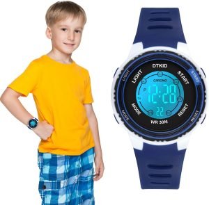 Easy to Read,7 Color Lights,Time Teaching Watch for Boys,Soft Band Wrist Watch for Girls Boys - Image 2