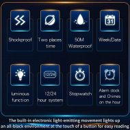 Women's Sport Watch Digital Waterproof Watches Military Watches Analog Outdoor Wrist Watch LED Luminous Alarm Stopwatch Dual Time Wristwatch - Image 7