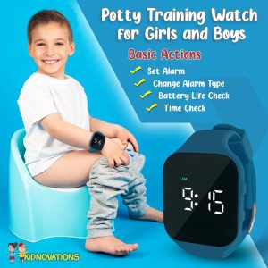 Rechargeable Water-Resistant Digital Watch Time Gift for Kids, Blue - Image 2