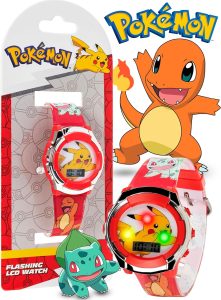 Accutime Kids Pokemon Pikachu Digital LCD Quartz Red Wrist Watch with Red Strap, Cool Inexpensive Gift & Party Favor for Boys, Girls, Adults All Ages (Model: POK4238AZ) - Image 2