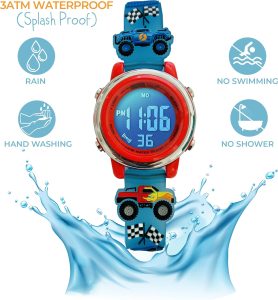 Waterproof 7 Colors Light with Alarm Collection Digital Watch - Image 5