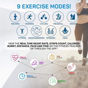 Smart Watch Heart Rate Sleep Monitor Waterproof Activity Fitness - Image 4